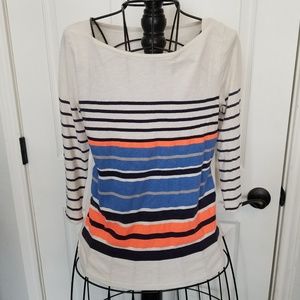 J. Crew off white stripe t-shirt small